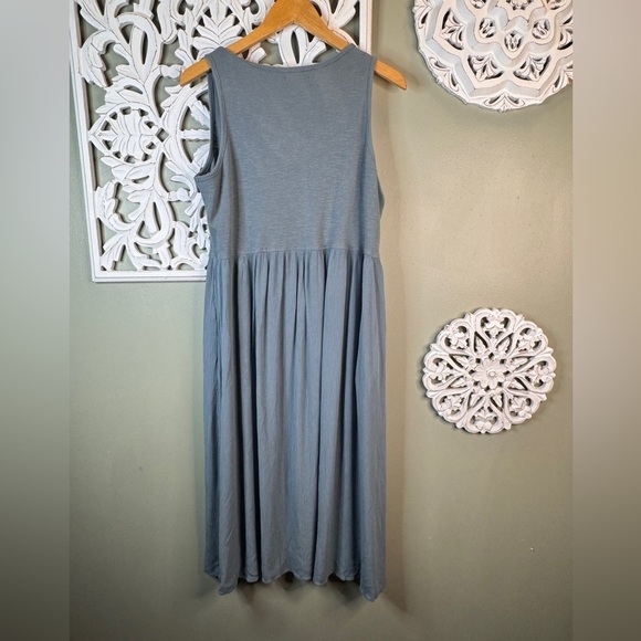 Frye Farmhouse Dress Button Down Gray Blue XL Pockets - Picture 5 of 6